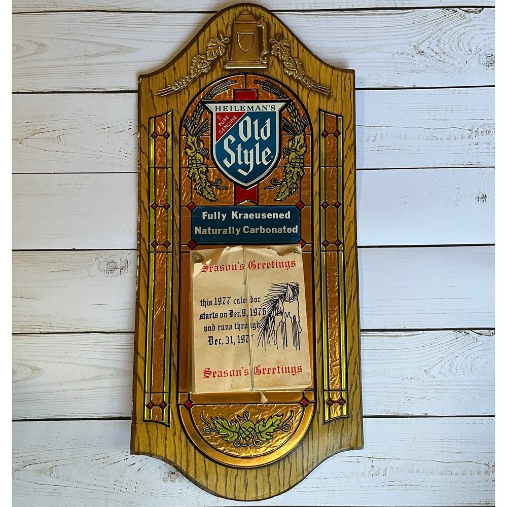 Vintage Heileman's Old Style Beer Advertising 1977 Calendar
